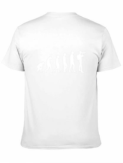 Camiseta Negra Evolución Fotógrafo Hombre Algodón