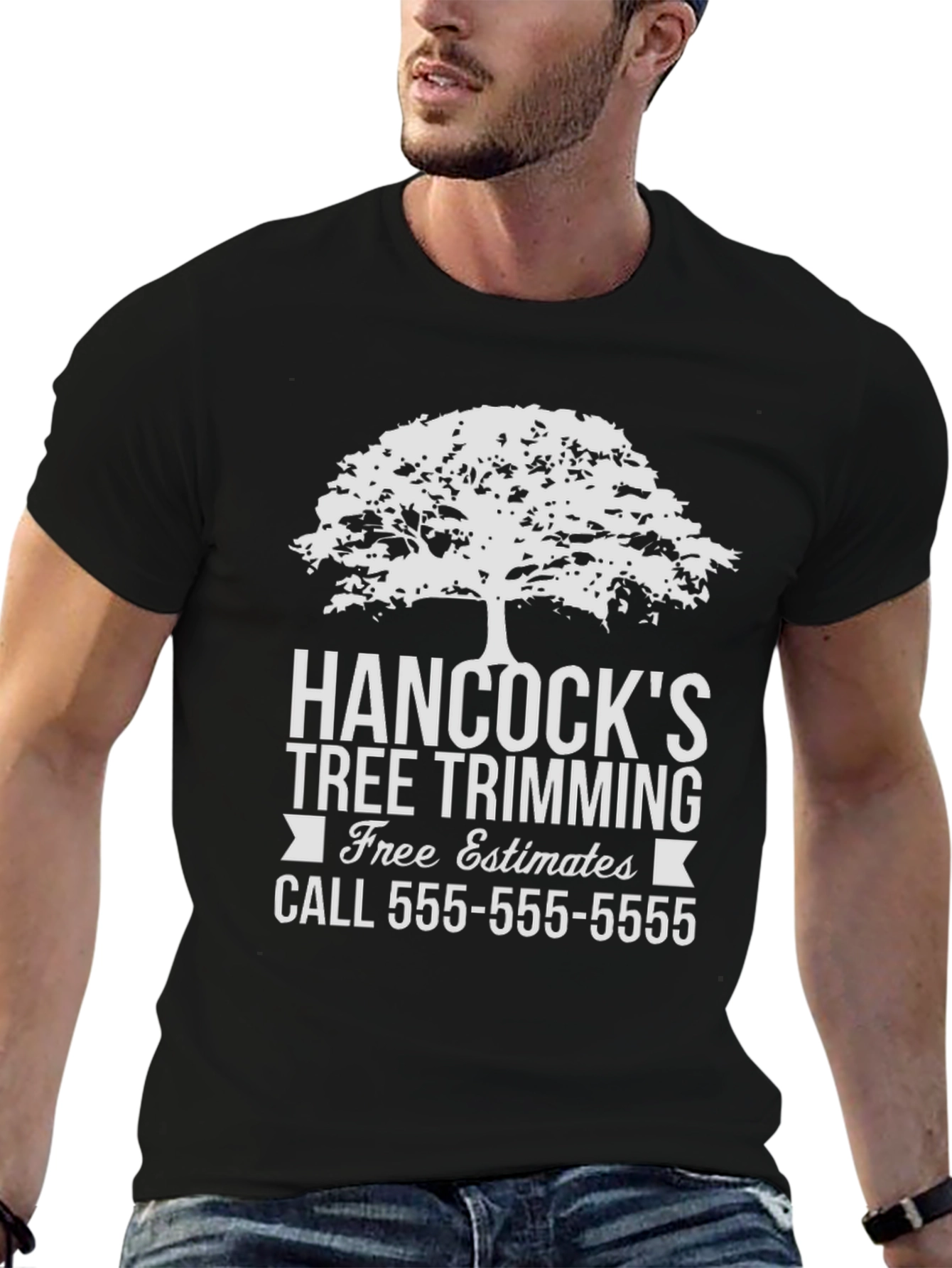 Camiseta Negra Hancocks Tree Trimming