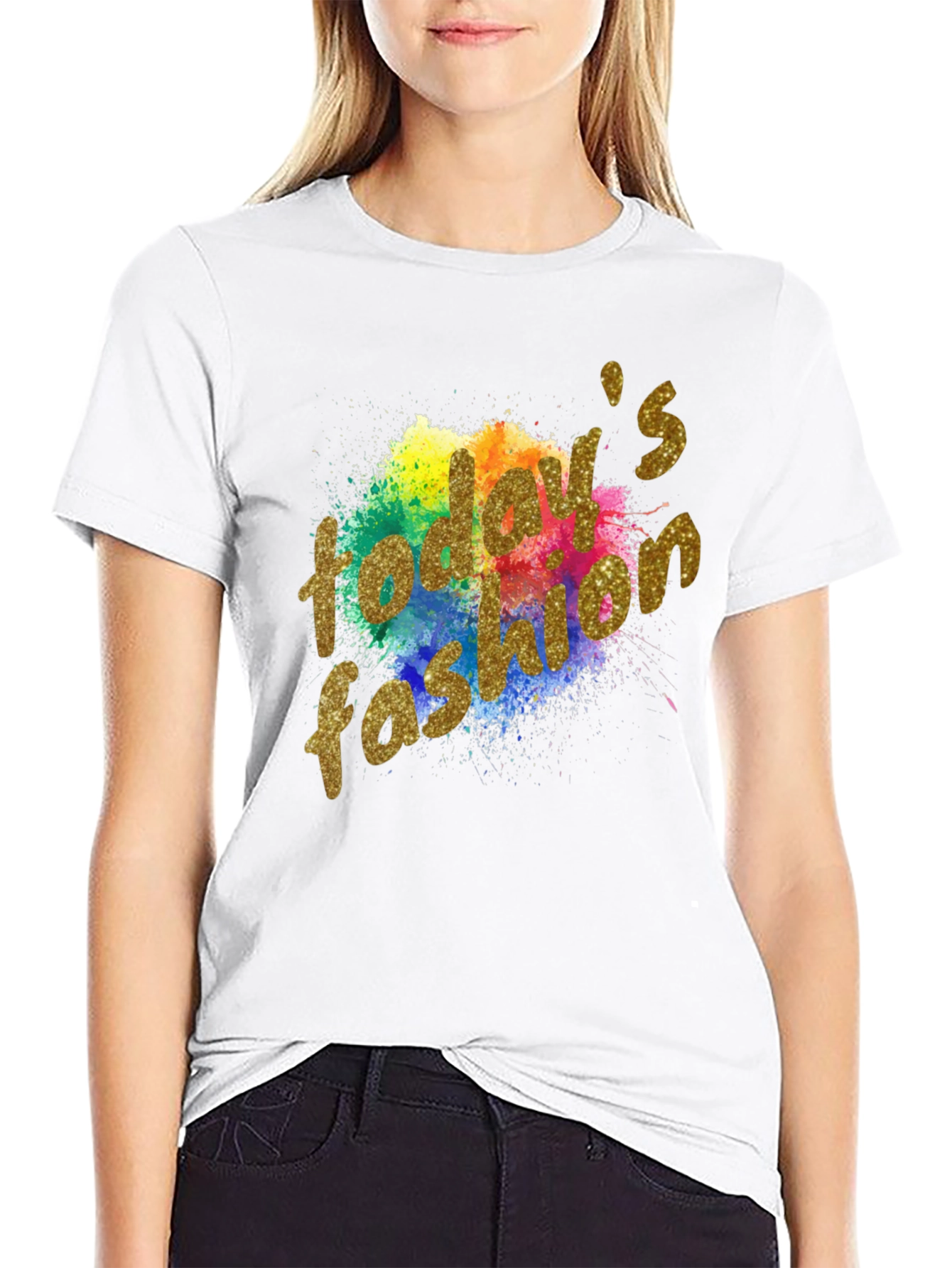 Camiseta Negra con Diseño Todays Fashion