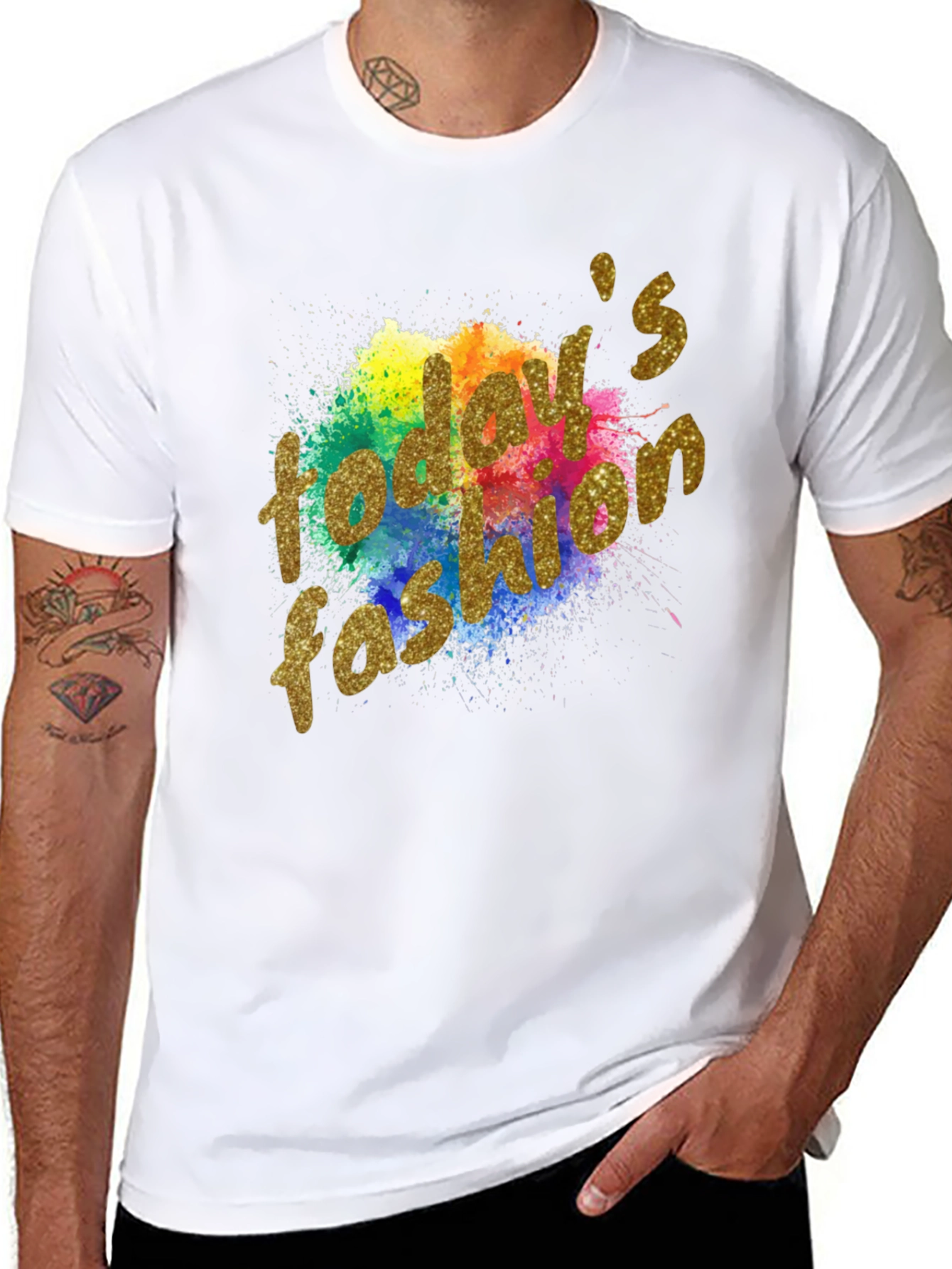 Camiseta Negra con Diseño Todays Fashion