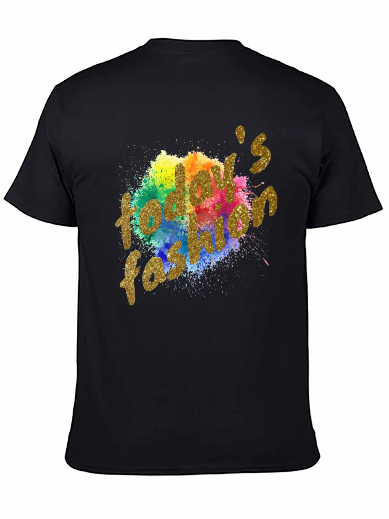 Camiseta Negra con Diseño Todays Fashion