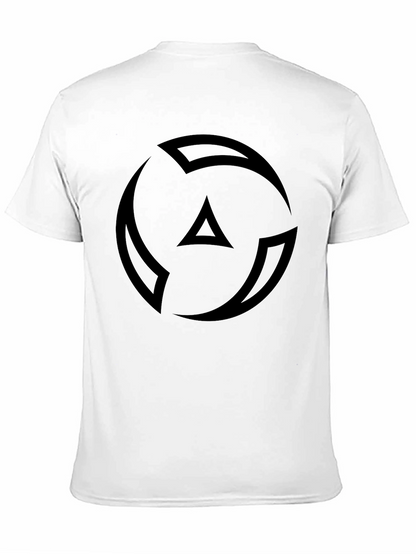 Camiseta Negra Hombre - Diseño Abstracto Circular