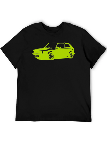 Camiseta Negra con Diseño de Coche Clásico