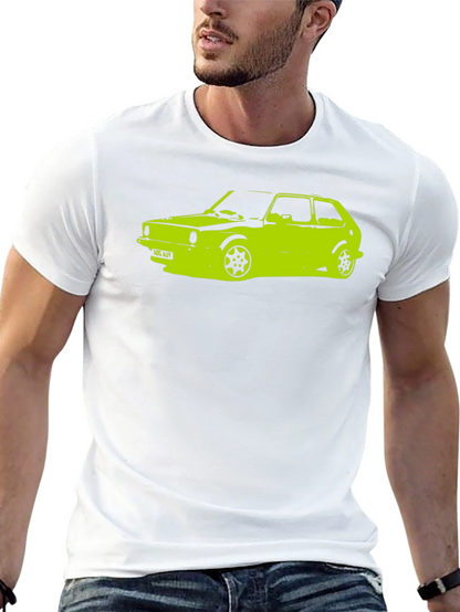 Camiseta Negra con Diseño de Coche Clásico