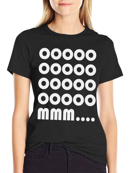 Camiseta Negra: Ooooo mmm... Diseño Divertido