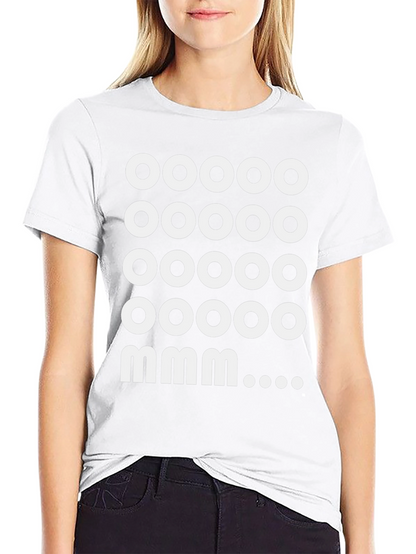 Camiseta Negra: Ooooo mmm... Diseño Divertido