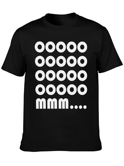 Camiseta Negra: Ooooo mmm... Diseño Divertido