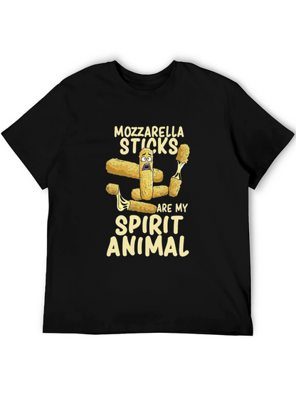 Camiseta Negra Mozzarella Sticks Spirit Animal