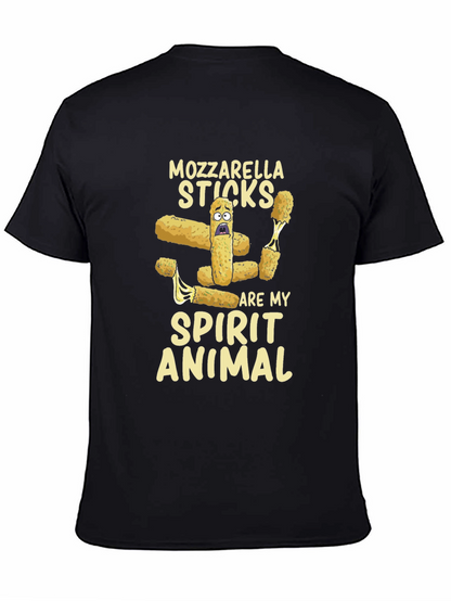 Camiseta Negra Mozzarella Sticks Spirit Animal