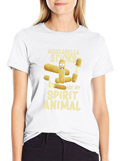 Camiseta Negra Mozzarella Sticks Spirit Animal