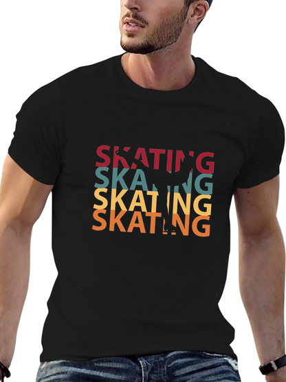 Camiseta Negra Patinaje Retro