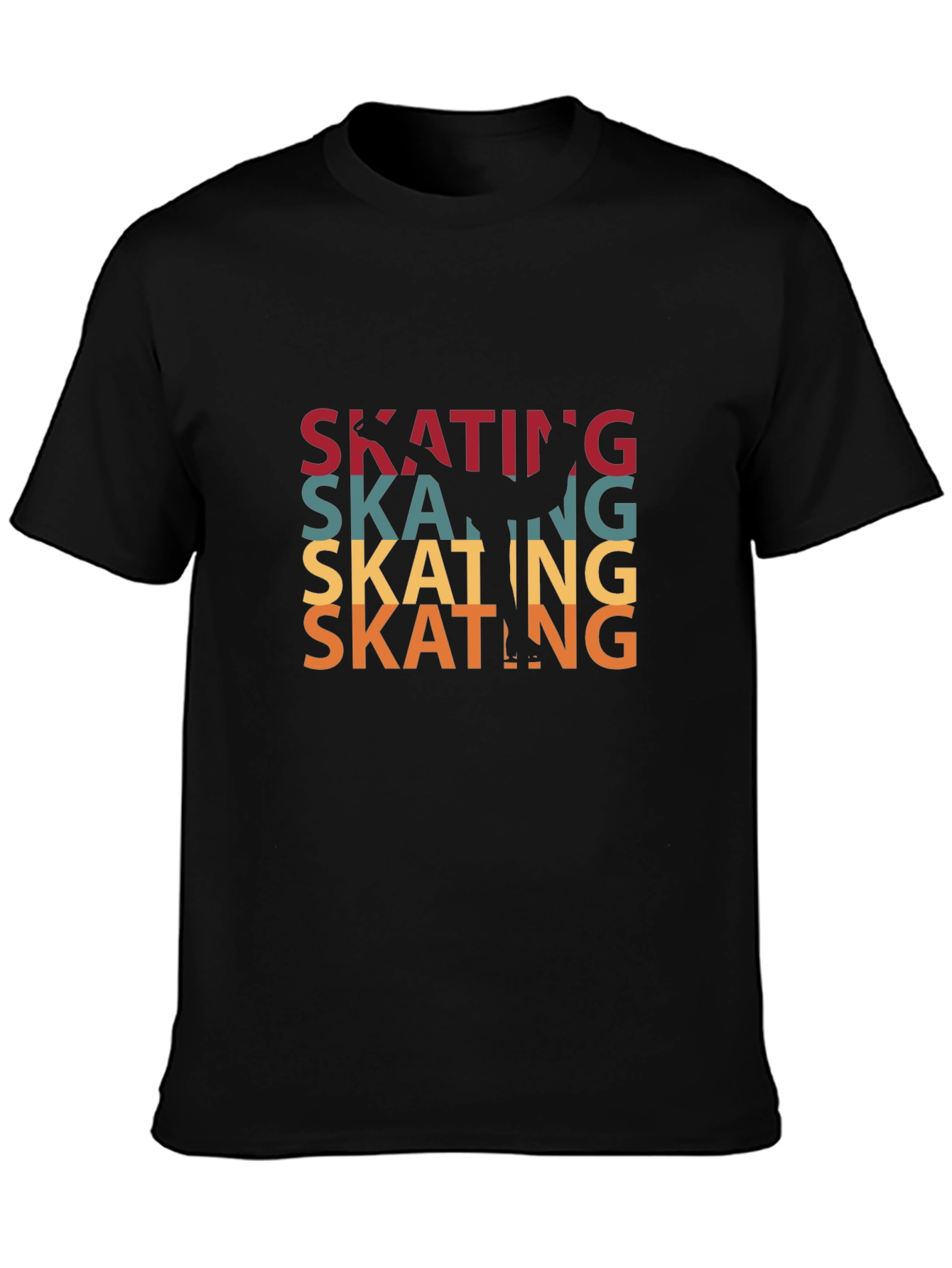 Camiseta Negra Patinaje Retro