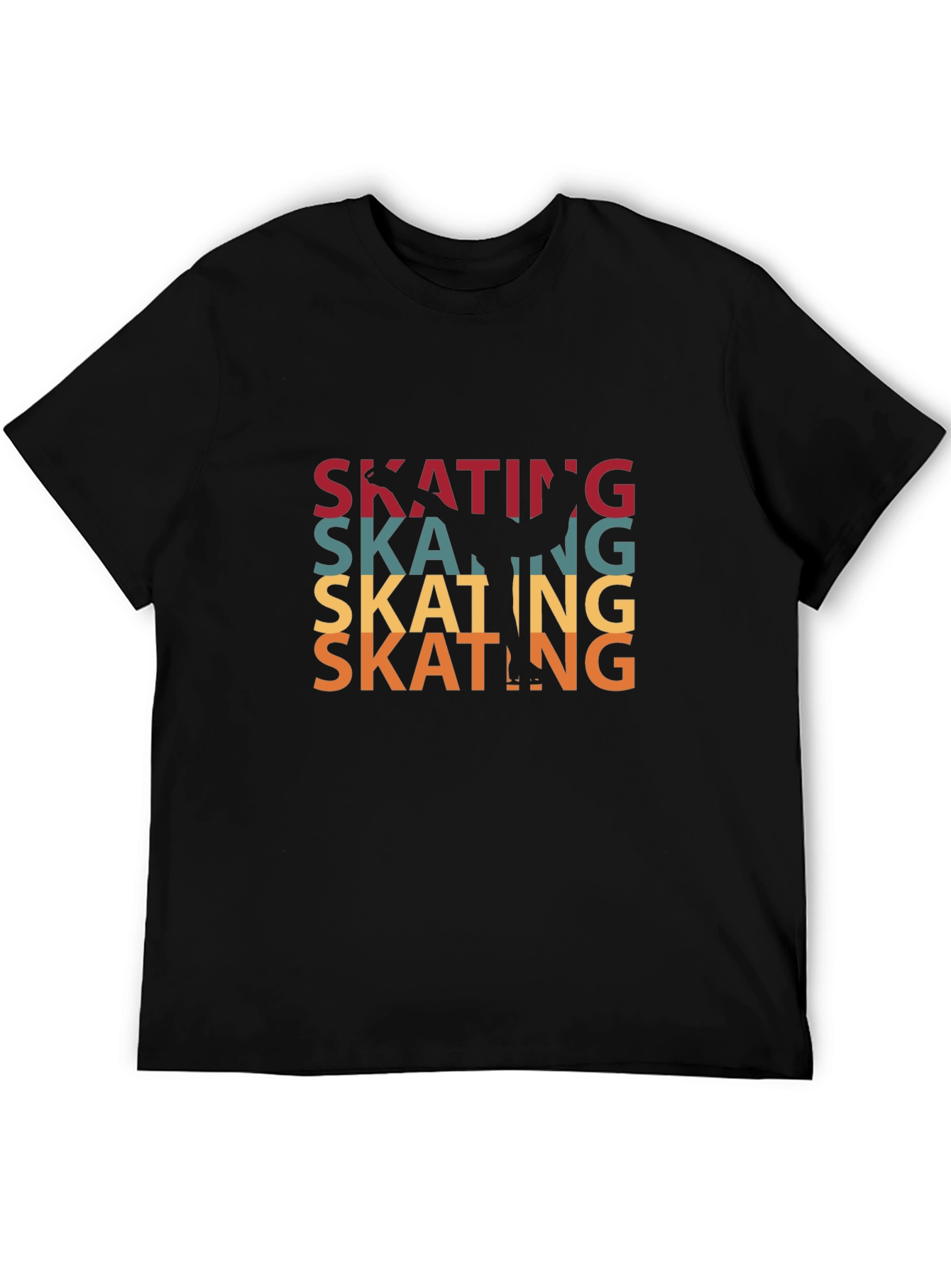 Camiseta Negra Patinaje Retro