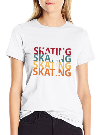 Camiseta Negra Patinaje Retro