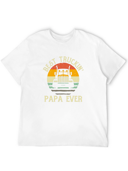 Camiseta Negra Best Truckin Papa Ever