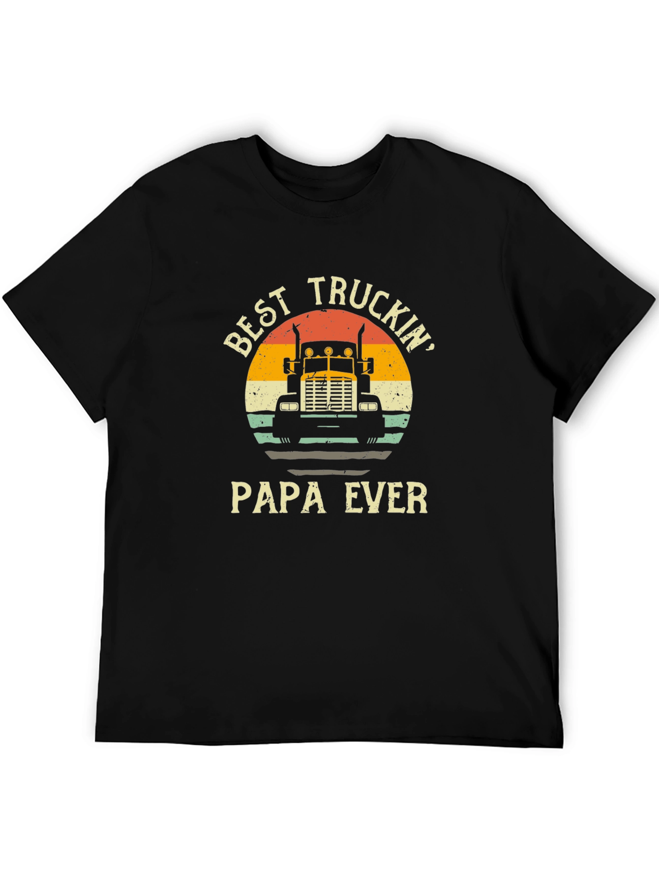Camiseta Negra Best Truckin Papa Ever