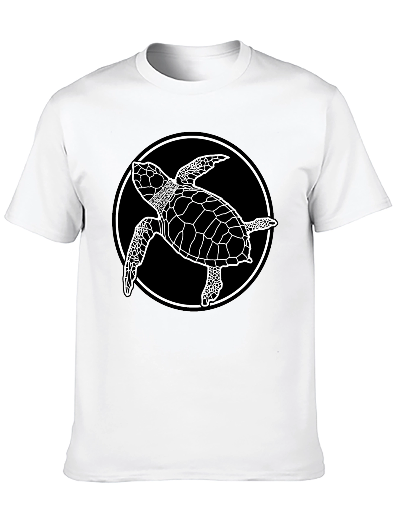 Camiseta Negra con Diseño de Tortuga Marina