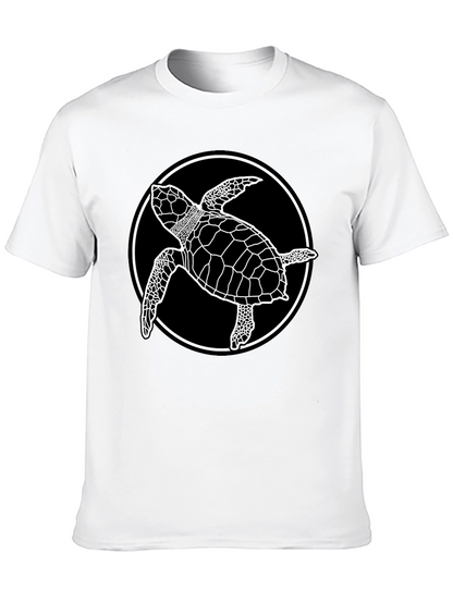 Camiseta Negra con Diseño de Tortuga Marina
