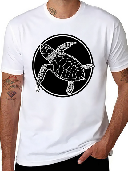 Camiseta Negra con Diseño de Tortuga Marina