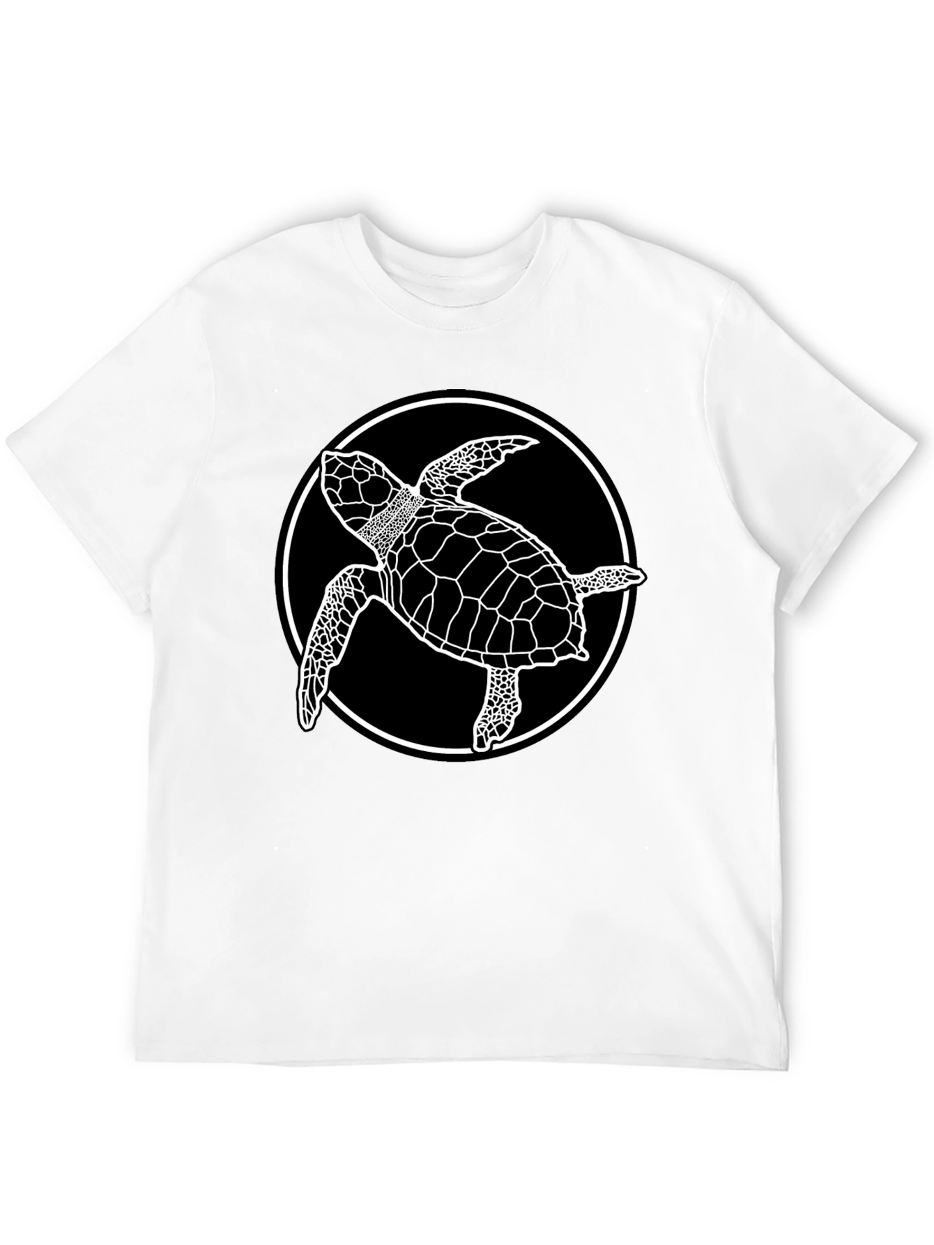 Camiseta Negra con Diseño de Tortuga Marina