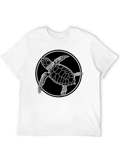 Camiseta Negra con Diseño de Tortuga Marina