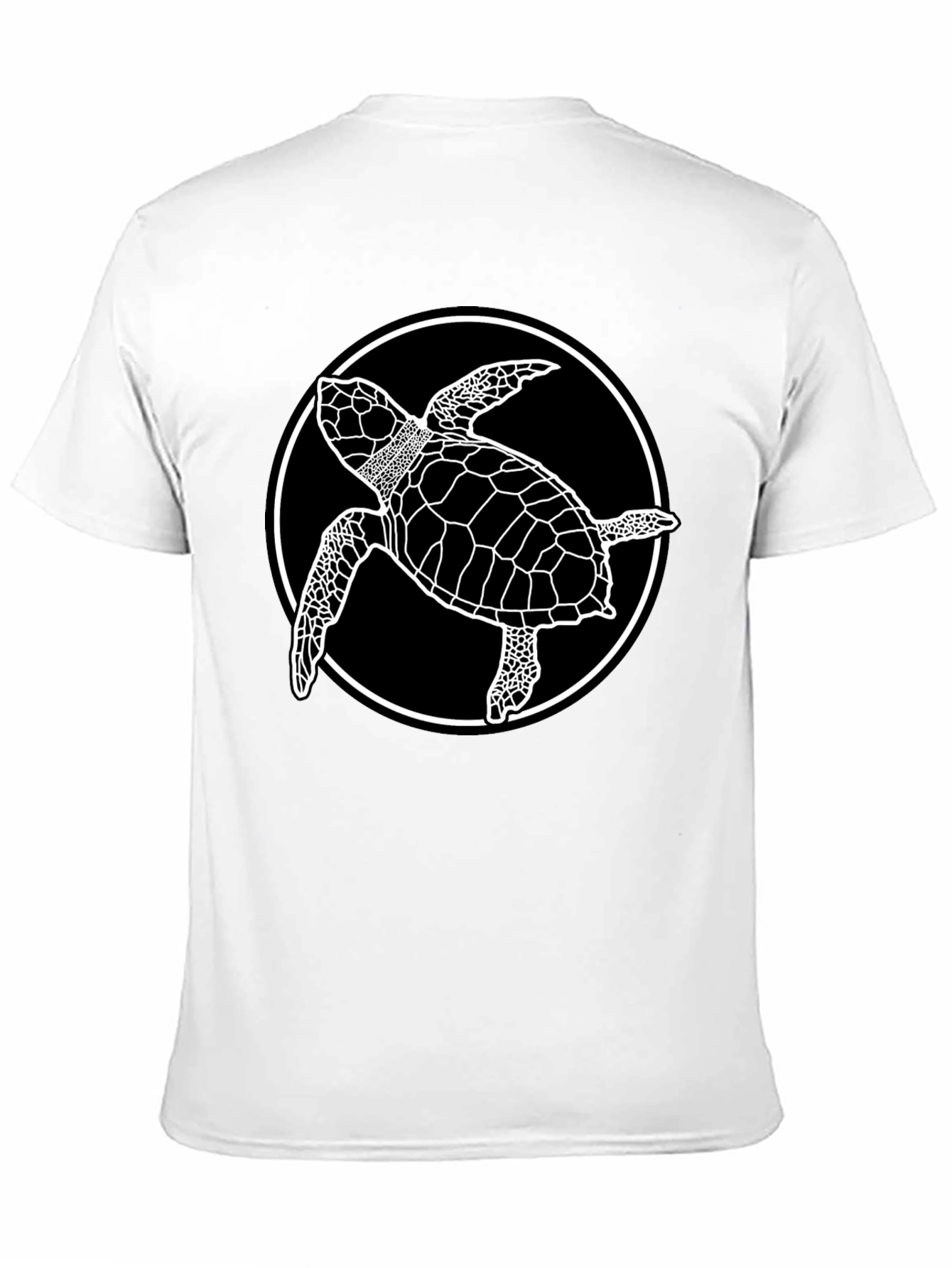 Camiseta Negra con Diseño de Tortuga Marina
