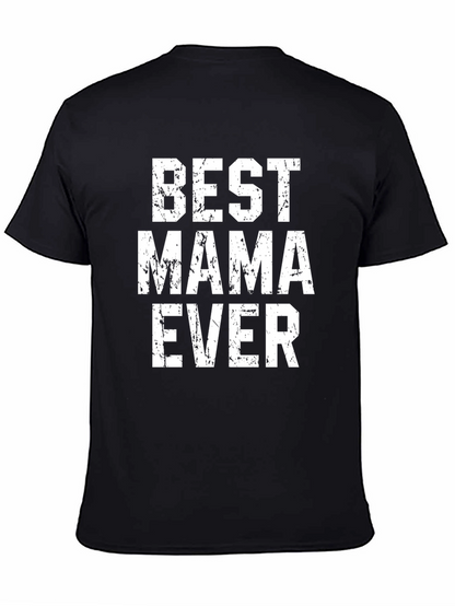 Camiseta Negra Best Mama Ever Estilo Grunge