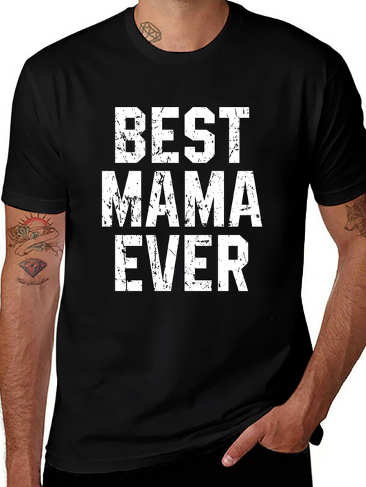 Camiseta Negra Best Mama Ever Estilo Grunge