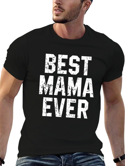 Camiseta Negra Best Mama Ever Estilo Grunge
