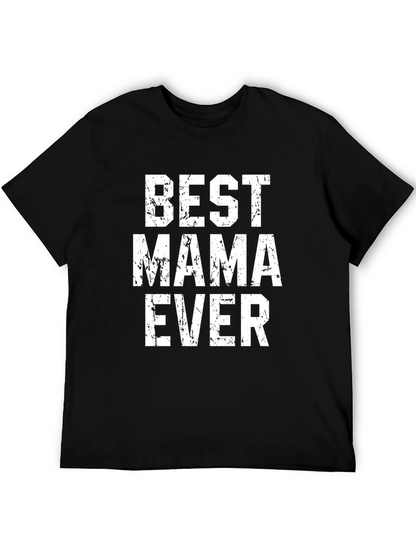 Camiseta Negra Best Mama Ever Estilo Grunge