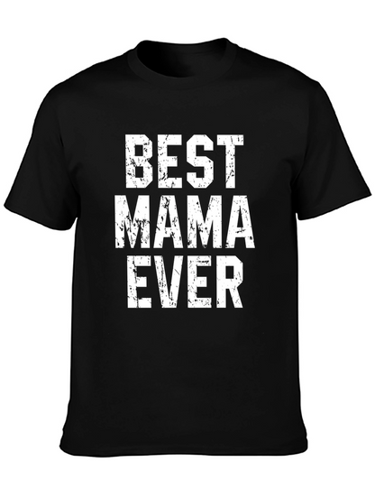 Camiseta Negra Best Mama Ever Estilo Grunge