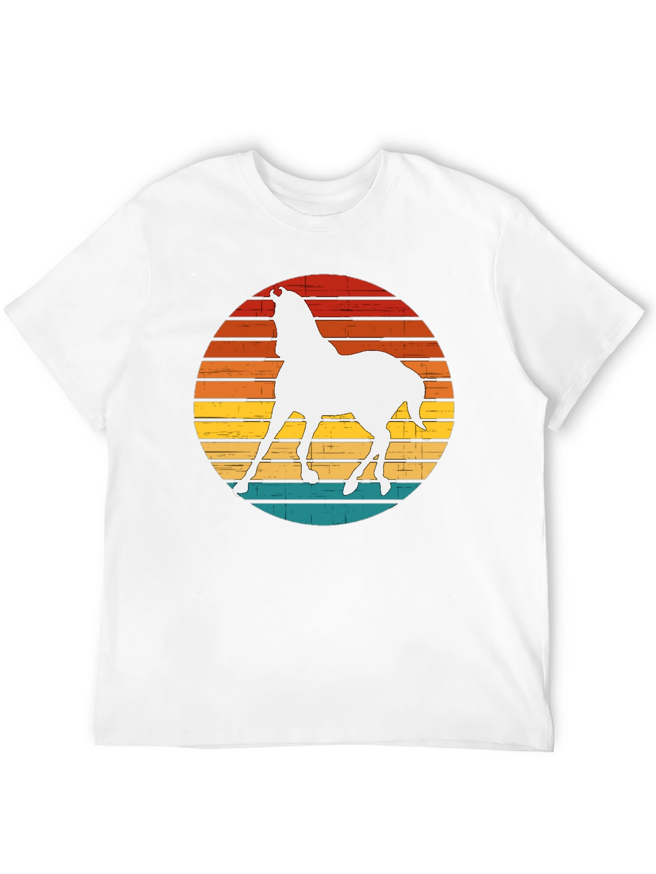 Camiseta Negra con Diseño de Caballo Retro