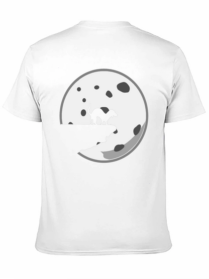 Camiseta Negra con Diseño de Perro y Luna