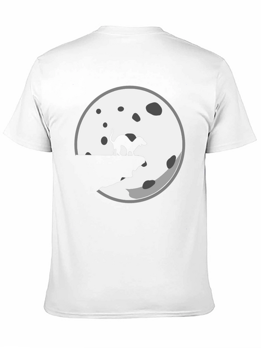 Camiseta Negra con Diseño de Perro y Luna