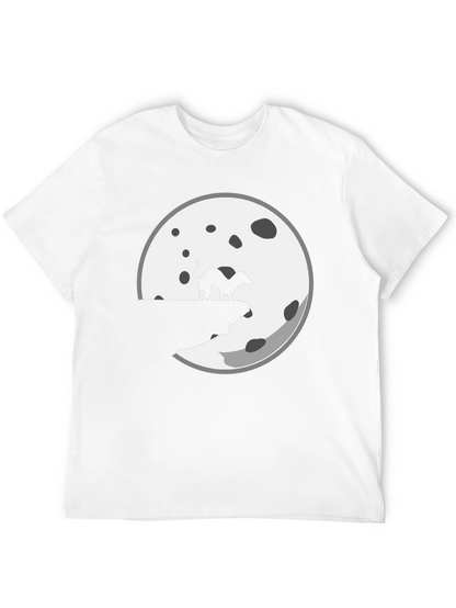 Camiseta Negra con Diseño de Perro y Luna