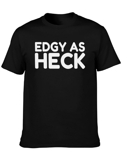 Camiseta Negra con Texto Edgy as Heck