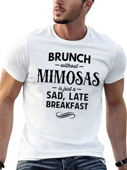 Camiseta Negra Brunch sin Mimosas - Humor