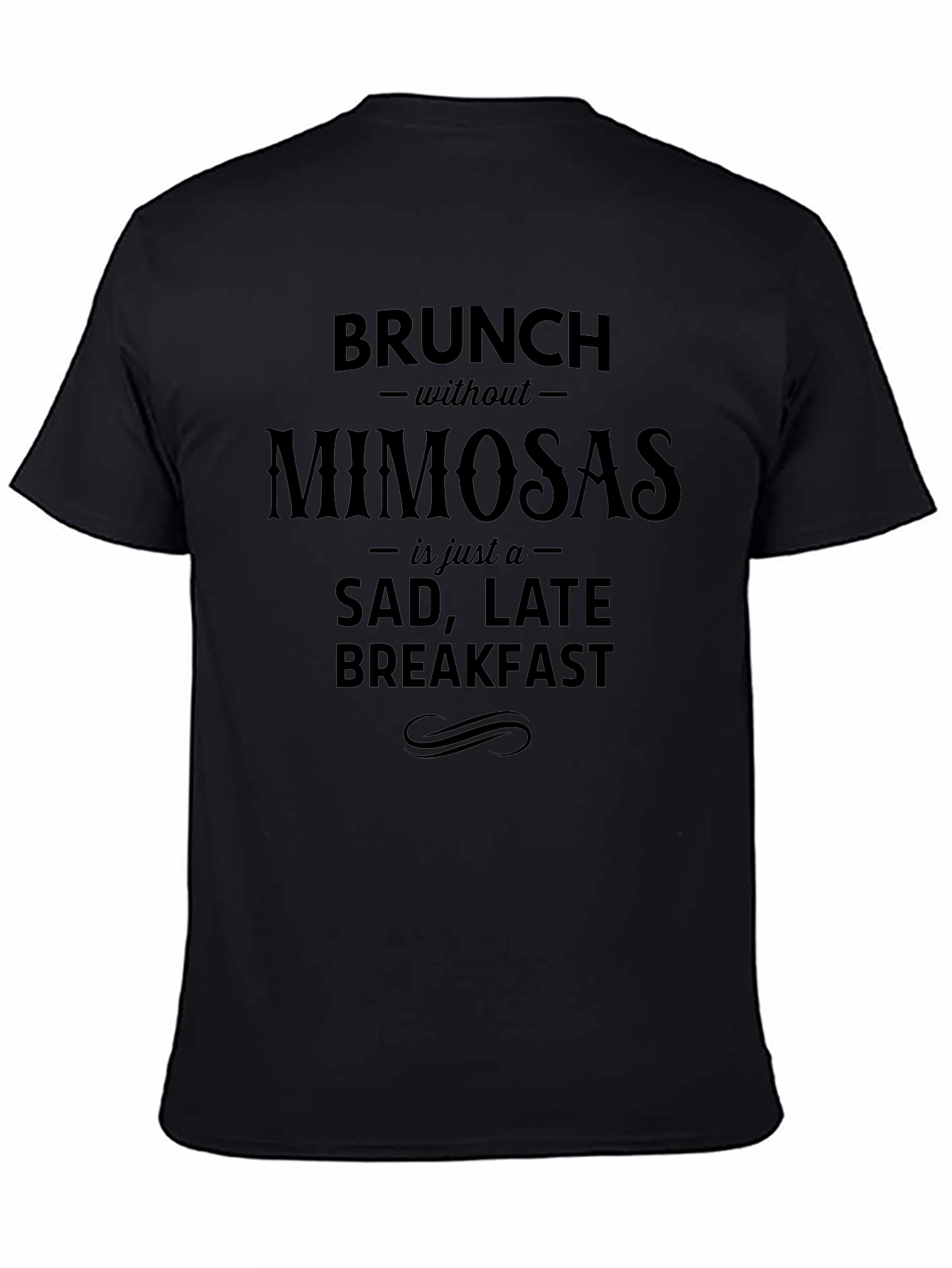Camiseta Negra Brunch sin Mimosas - Humor
