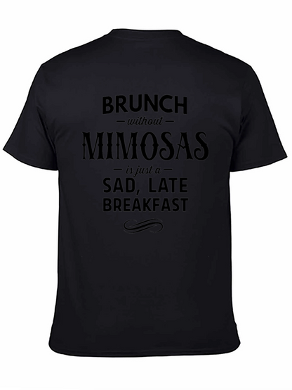 Camiseta Negra Brunch sin Mimosas - Humor