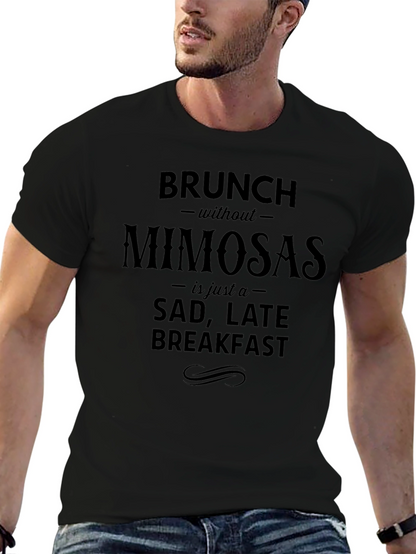 Camiseta Negra Brunch sin Mimosas - Humor