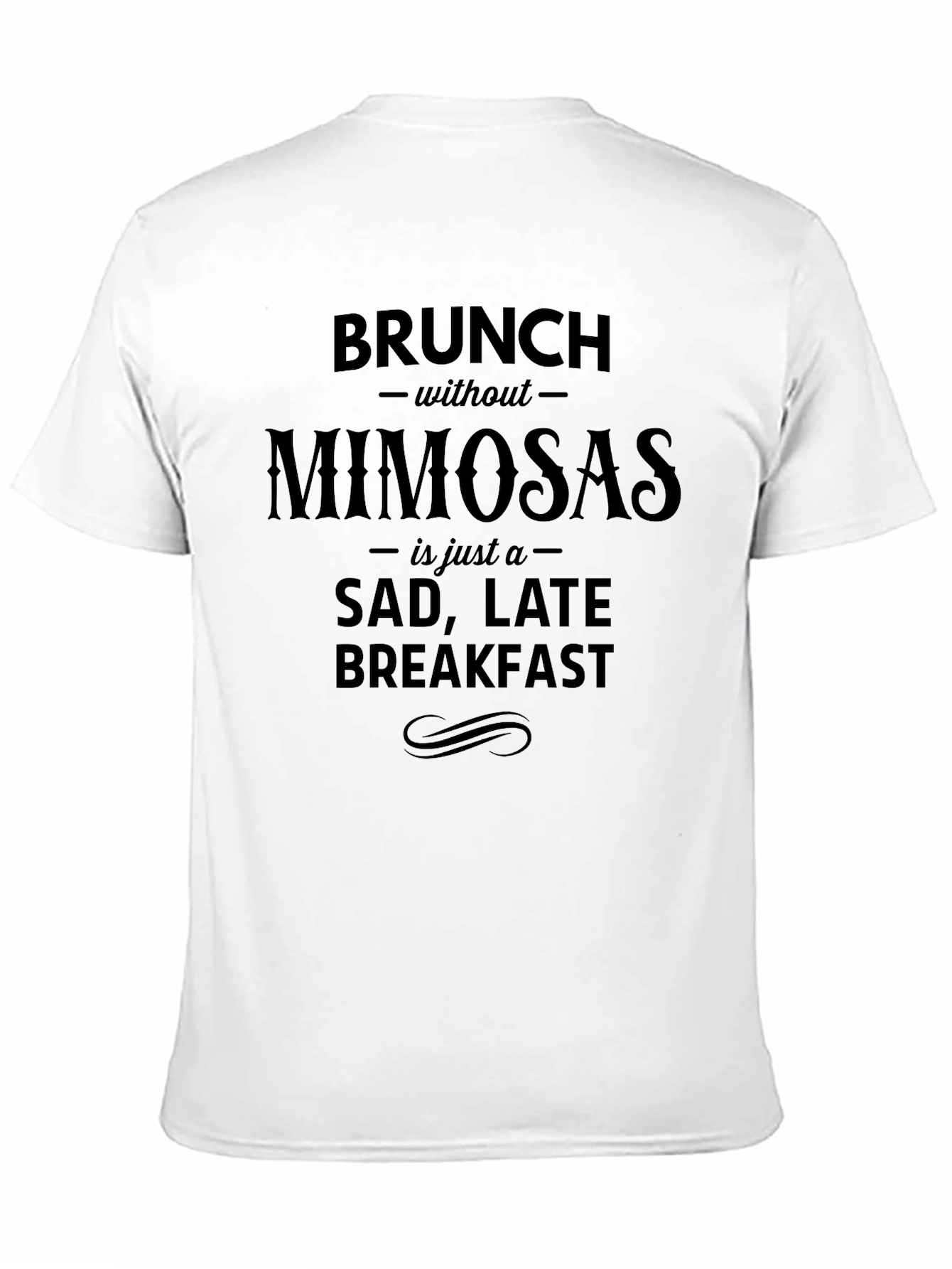 Camiseta Negra Brunch sin Mimosas - Humor