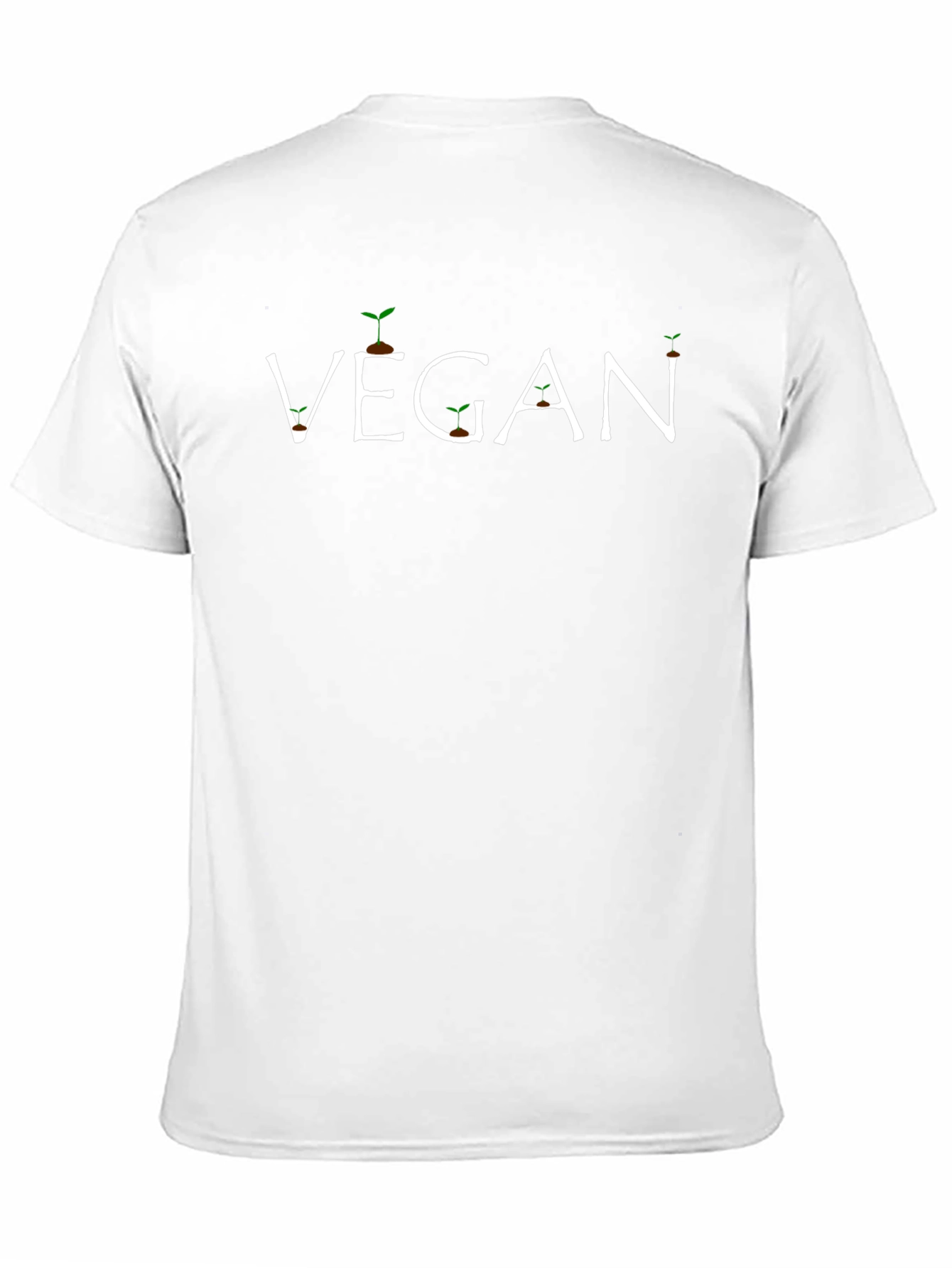 Camiseta Negra Vegan con Diseño de Plantas