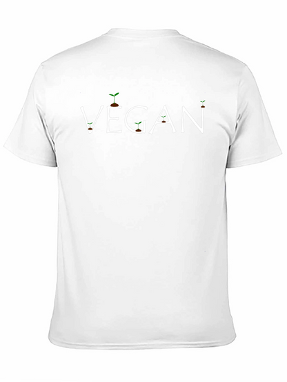 Camiseta Negra Vegan con Diseño de Plantas
