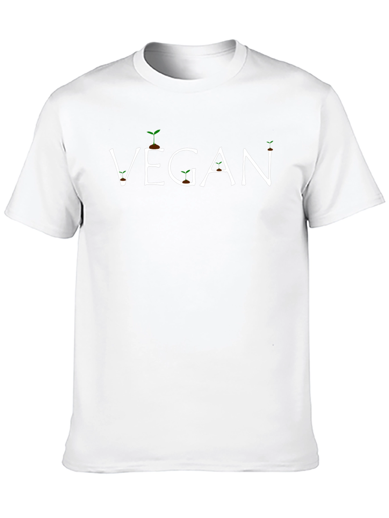 Camiseta Negra Vegan con Diseño de Plantas