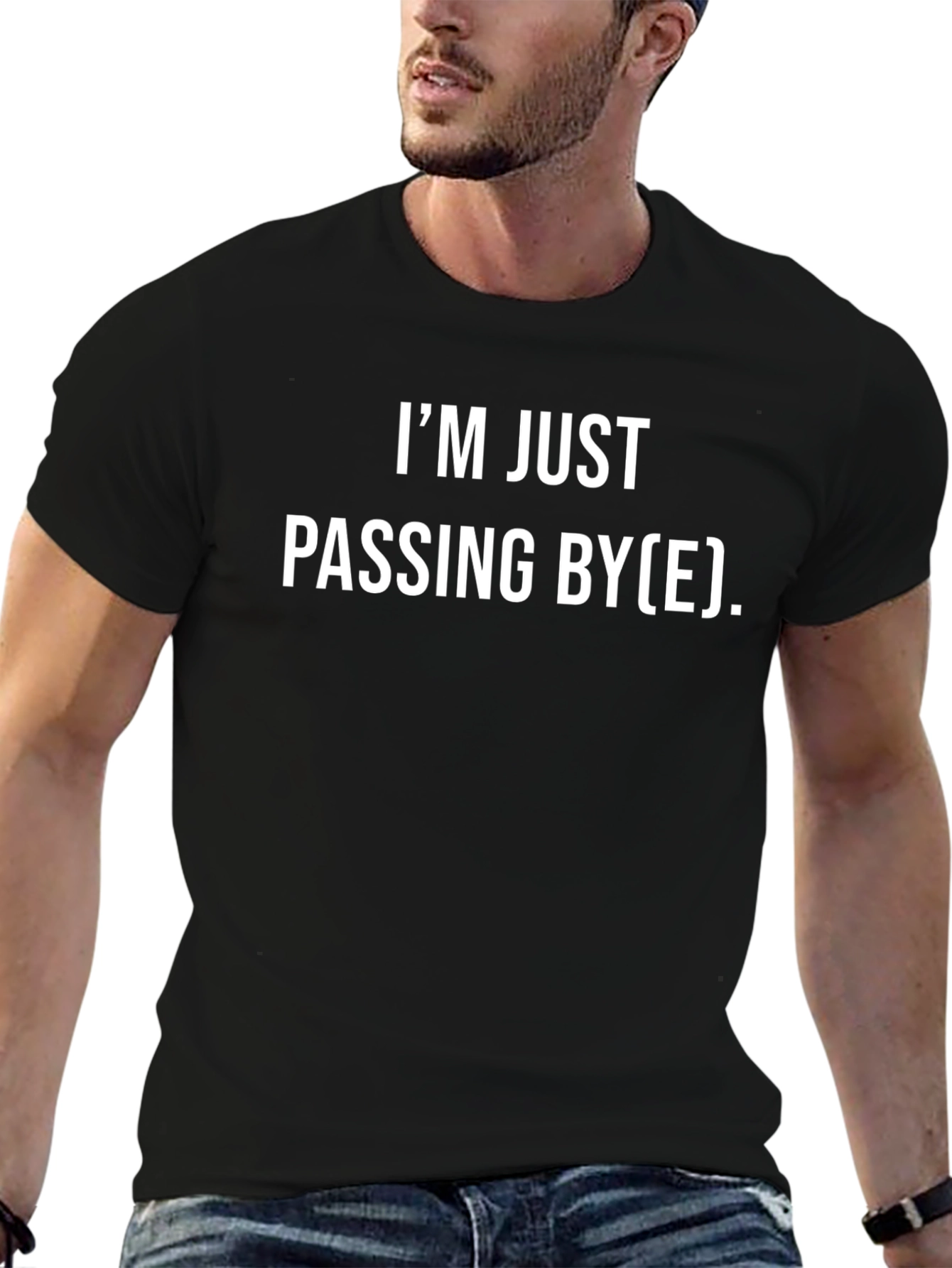 Camiseta Negra Passing By(E) - Humor y Estilo