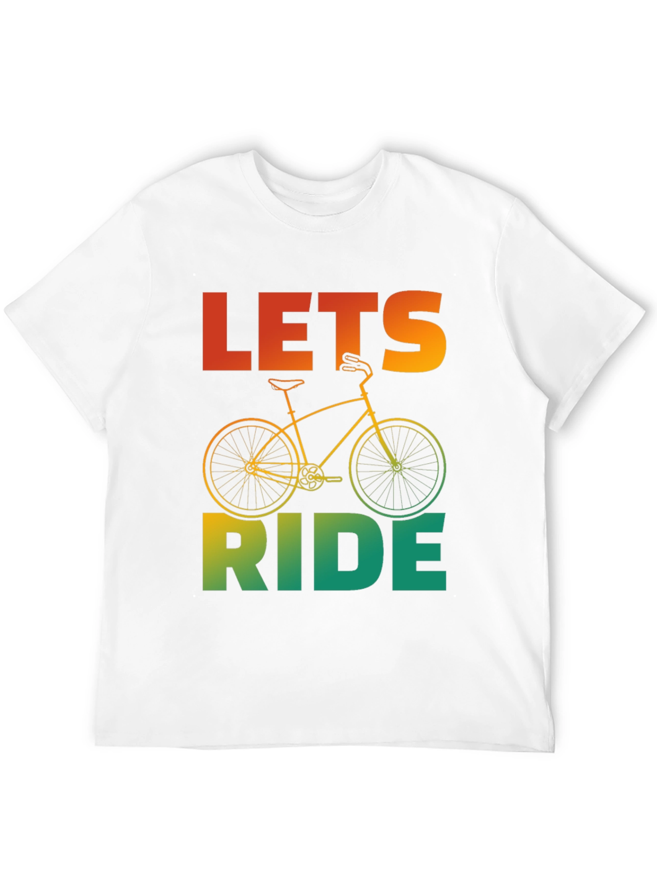 Camiseta Negra con Diseño de Bicicleta Lets Ride