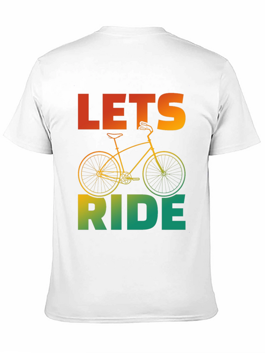 Camiseta Negra con Diseño de Bicicleta Lets Ride