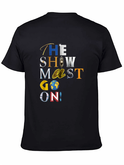 Camiseta Negra El Show Debe Continuar