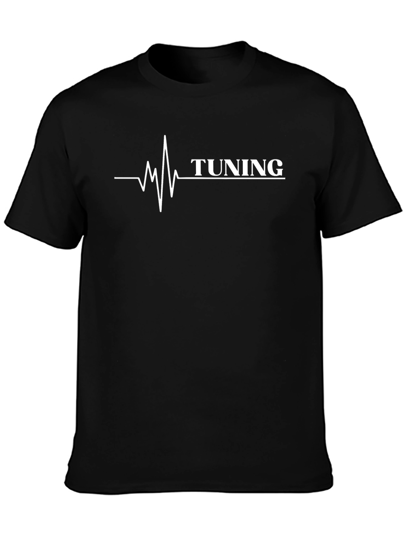 Camiseta Negra Tuning con Diseño de Latido