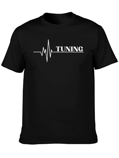 Camiseta Negra Tuning con Diseño de Latido